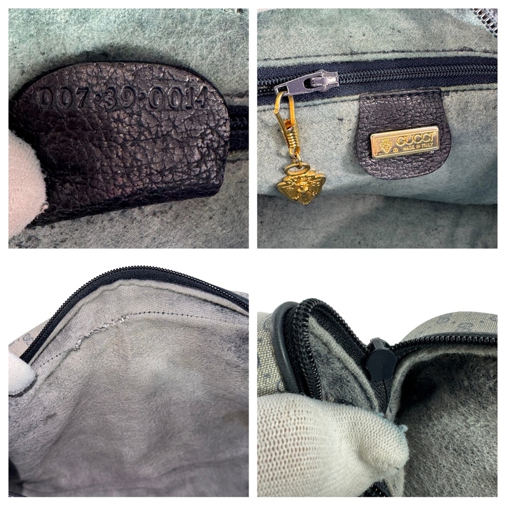 GUCCI Navy Blue Canvas Supreme Micro GG Blue Trim Crossbody Bag Authenticated - Picture 14 of 17